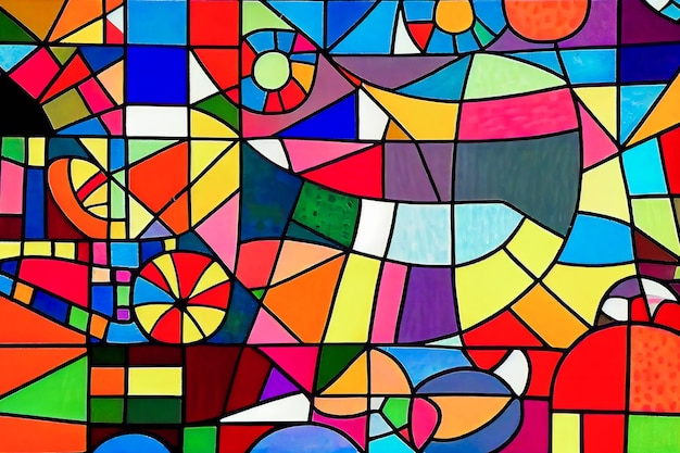 Mosaic pattern painting Generative AIxA