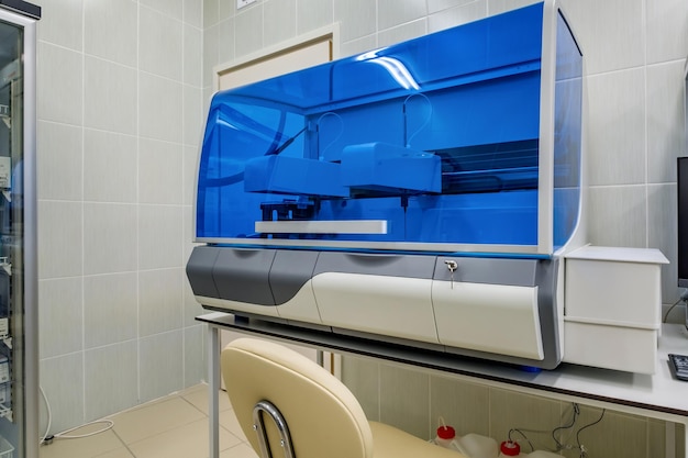 MOSCOW RUSSIA AUGUST 2019 treatment room in a modern clinic or medical laboratory with equipment