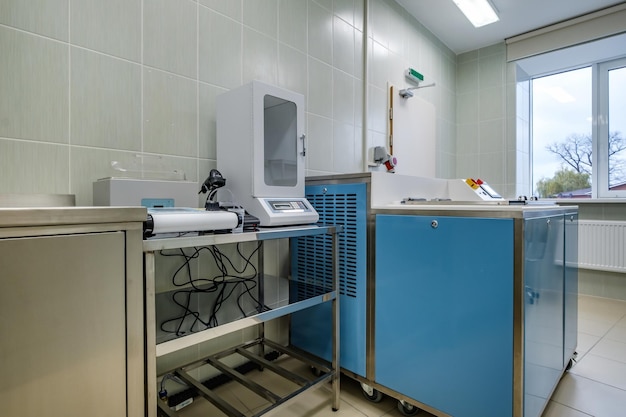 MOSCOW RUSSIA AUGUST 2019 treatment room in a modern clinic or medical laboratory with equipment