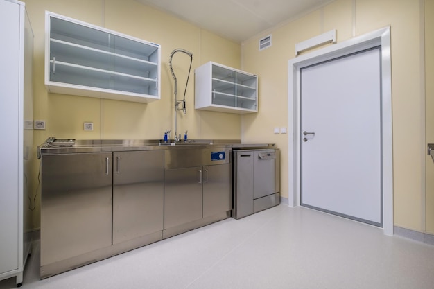 MOSCOW RUSSIA AUGUST 2019 treatment room in a modern clinic or medical laboratory with equipment