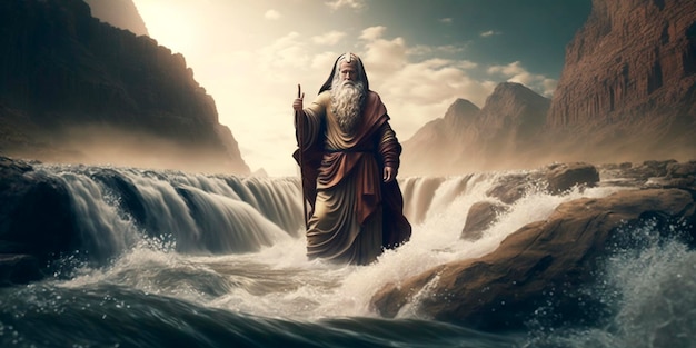 Moses Parting the Red Sea A Dramatic Illustration of the Biblical Story