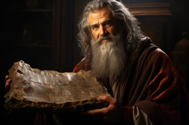 Moses and Ten Commandments precepts ten basic laws according to Pentateuch were given to Moses by God himself in presence of children Israel Mount Sinai fiftieth day after Exodus from Egypt