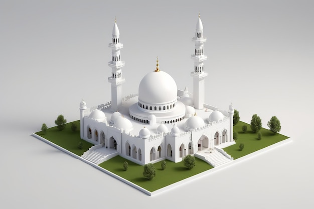 mosque 3d render