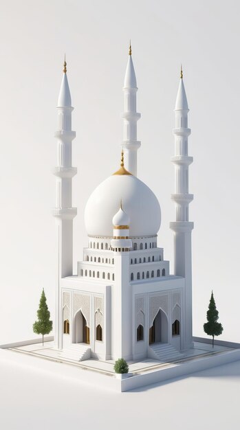 mosque 3d render