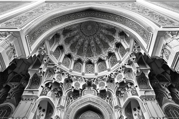 Photo mosque building with intricate architecture