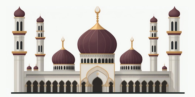 mosque design on white background