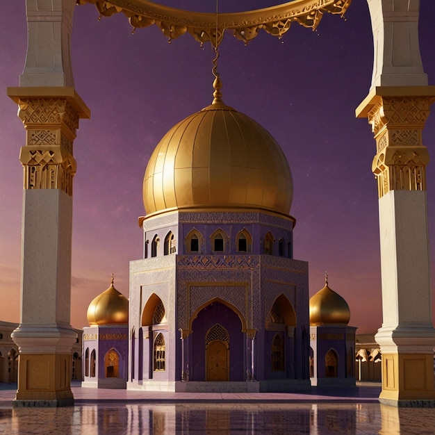 MOSQUE GOLDEN PURPLE