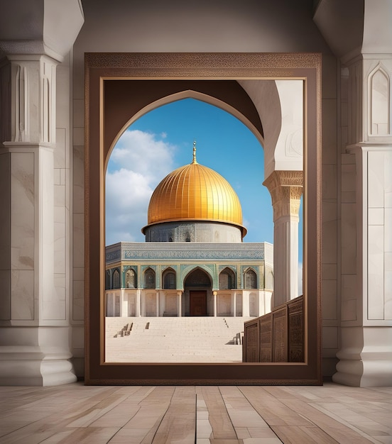 Mosque illustration 3d alaqsa