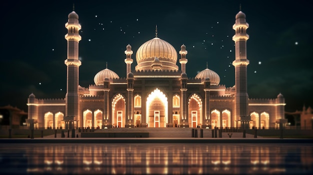 mosque illustration HD 8K wallpaper Stock Photographic Image