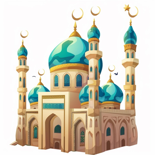 Photo mosque illustration icon cartoon graphics