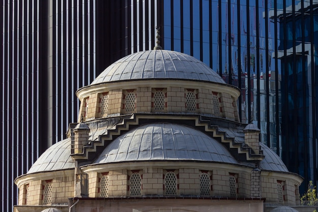 Mosque with business building 