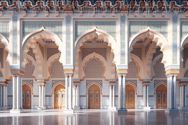 Mosque with intricate facades