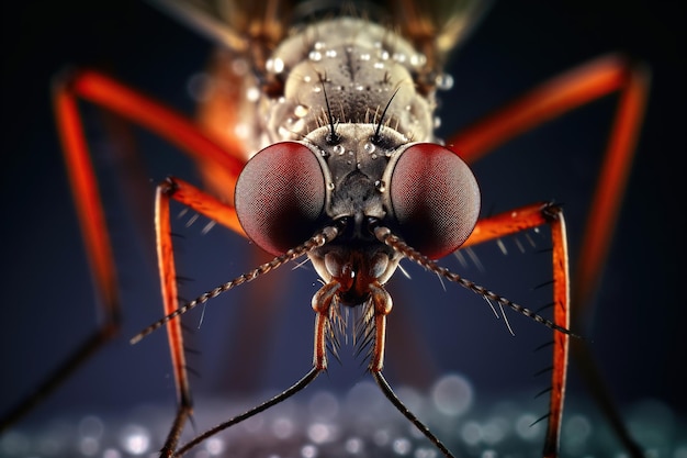 Mosquito face closeup photo