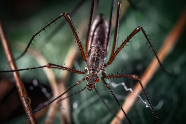 Mosquito insect closeup macro generative ai