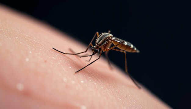 a mosquito is shown on a persons hand