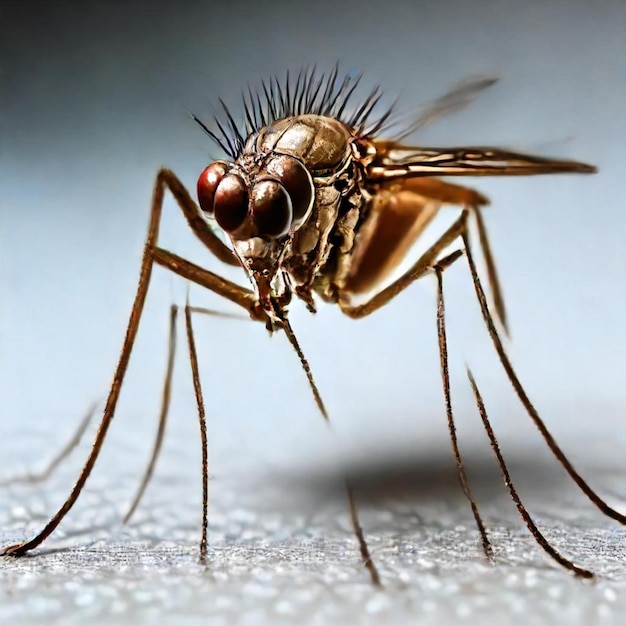 a mosquito is shown with a large beak