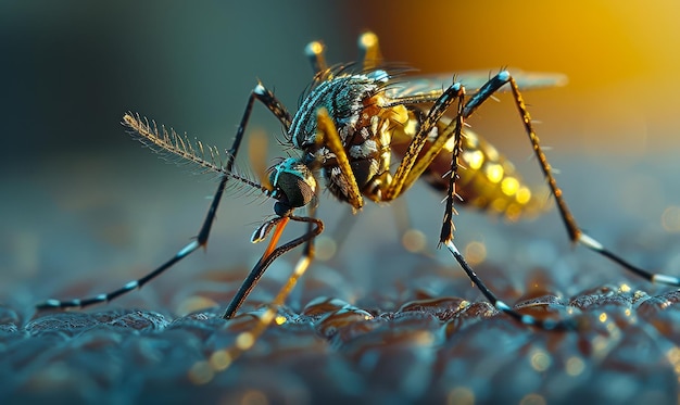 Mosquito is sitting on surface A close up of mosquito on skin