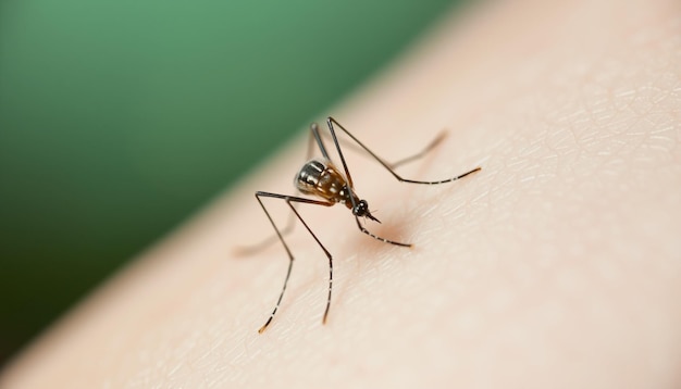 Photo a mosquito on a persons arm