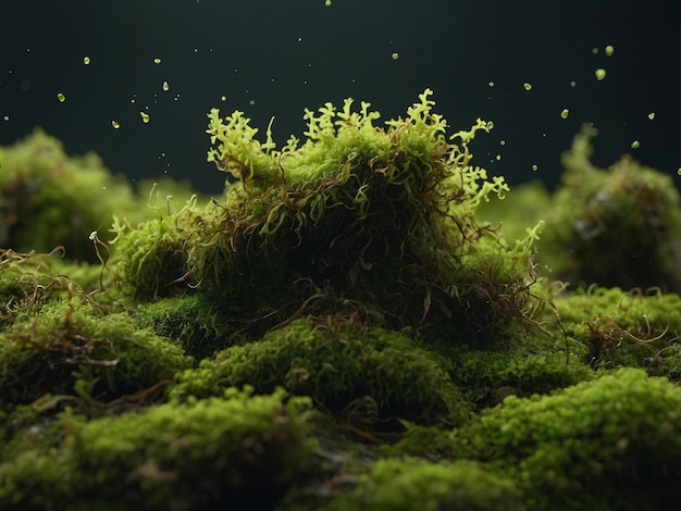 Photo moss covered rocks with moss and moss on them