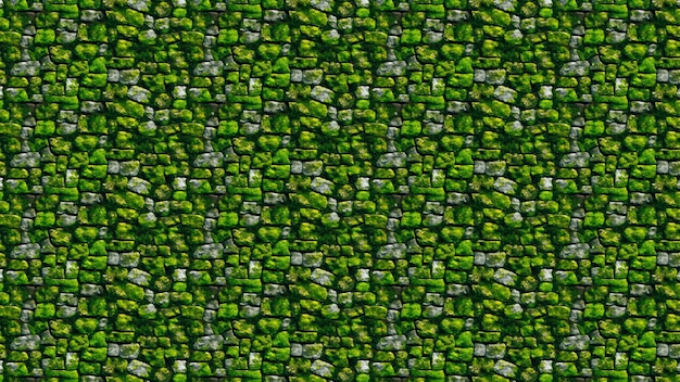 Photo mossy cobblestone