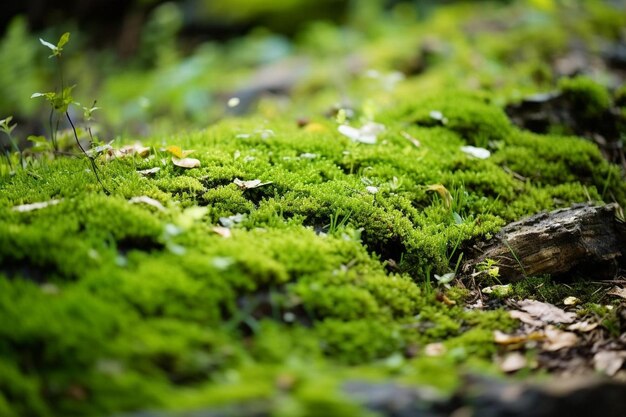 Mossy Forest Floor in Spring beautiful forest natural background dynamic forest scene