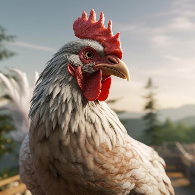 Most beautiful leghorn rooster chicken guide colors Generative AI