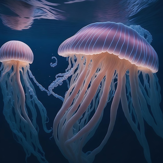 The most lovely jellyfish in the water Generative AI