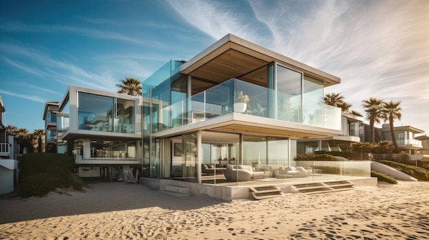 a most luxy house on a beach