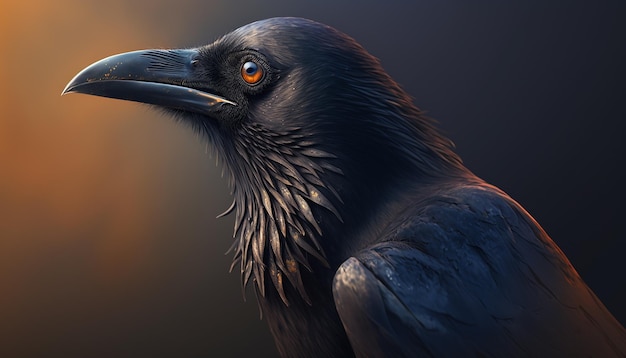 Most popular carrion crow bird Created Using Midjourney