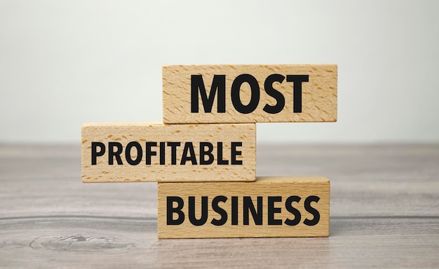 Most profitable business business financial concept For business planning