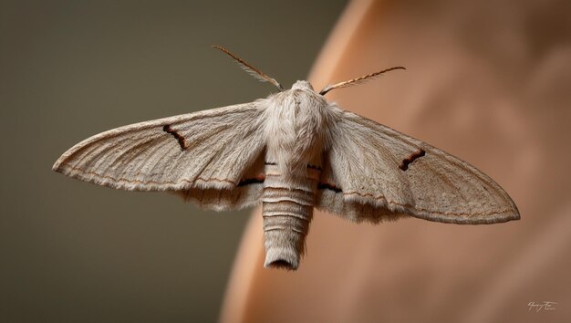 Photo a moth with the word l on it