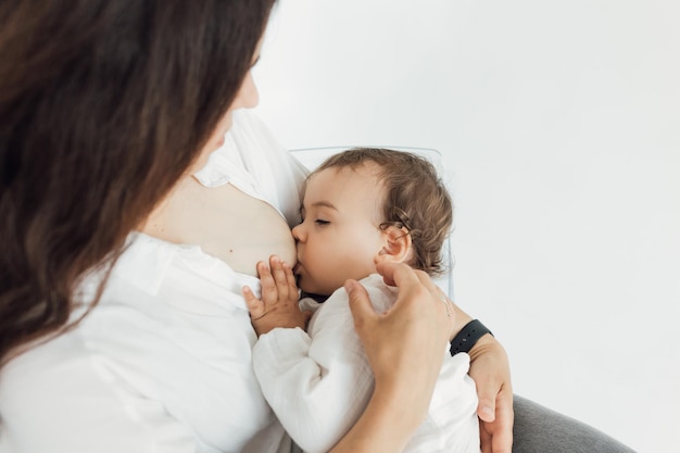 Mother and baby Breast feeding lactation