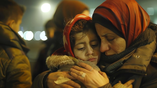 Photo a mother and child are embracing each other in a moment of love and comfort