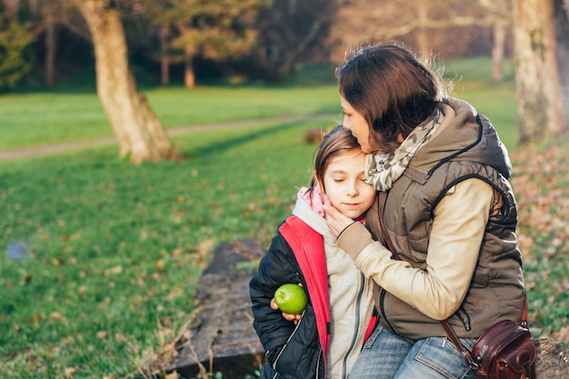 Mother Comforting Daughter