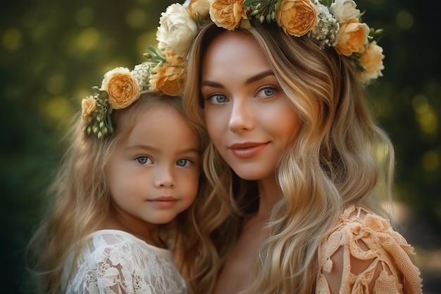 A mother and daughter posing for a photo