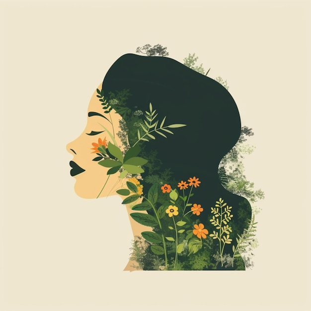 Mother earth day illustration in flat vector style