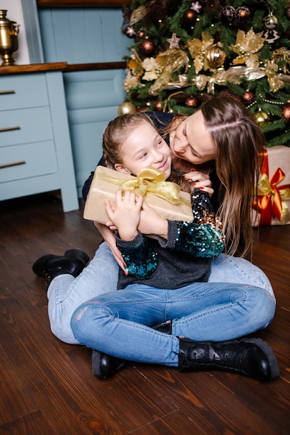 Mother going to make surprise for daughter gives present