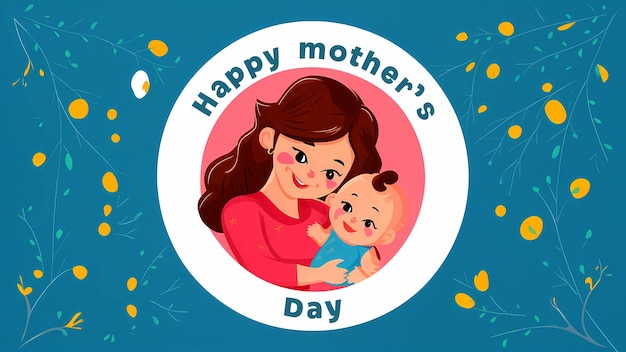 Mother Holding Baby In Arms Happy Mothers Day Greeting Card mothers love relationship between child