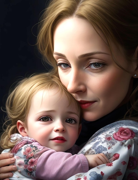 Mother holding her baby in her arms JPG