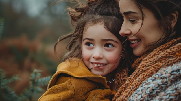 Photo a mother hugs her daughter with pure love and happiness mother and daughter playing together with laughter filled with warmth and love happy memories