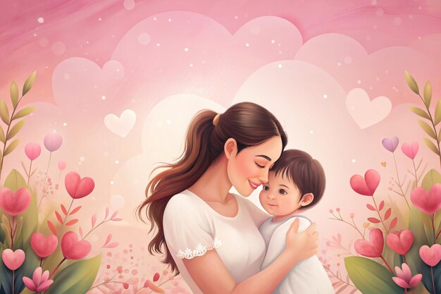 mother love background copy space for presentation banner design