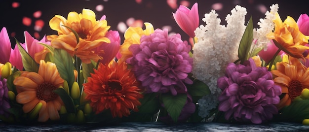 Mother's Day lush flowers Generative AI