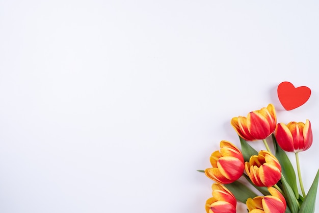 Mother's Day, Valentine's Day background, tulip flower bunch