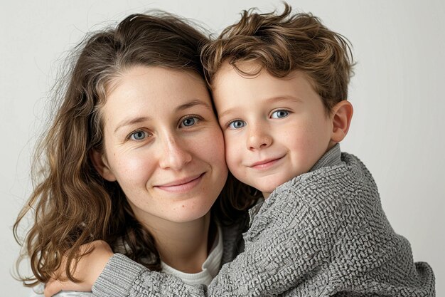 Photo a mother and son