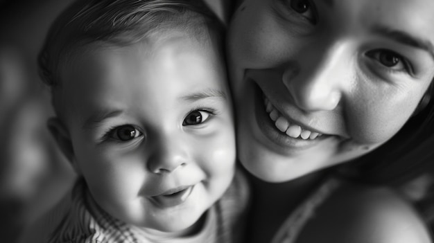 Mother with Baby Smiling