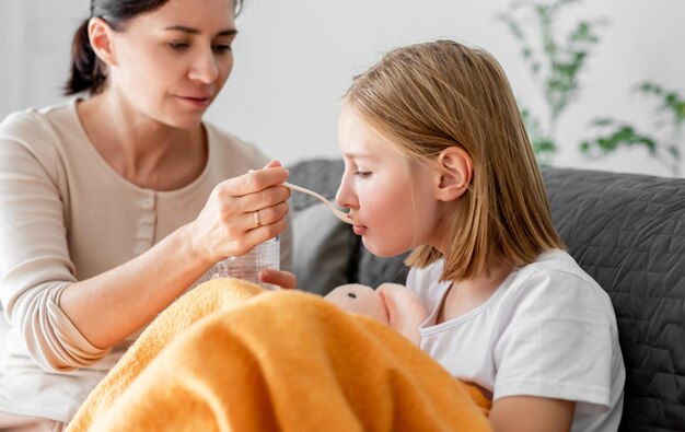 Mother with ill child