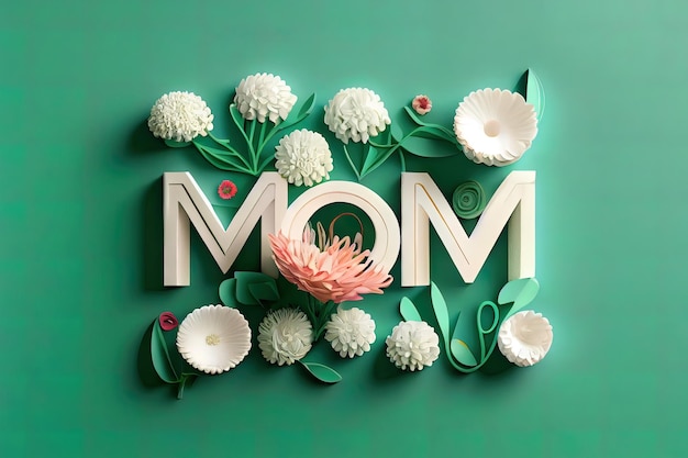 Mother39s day design Set in modern art style Happy Mother day Generative Ai