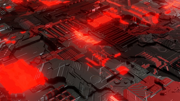 Motherboard seamless chipset technology illustration wallpaper background design