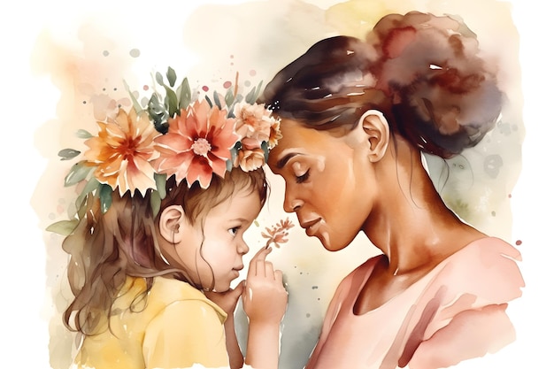 Mothers Day concept with mother and her child