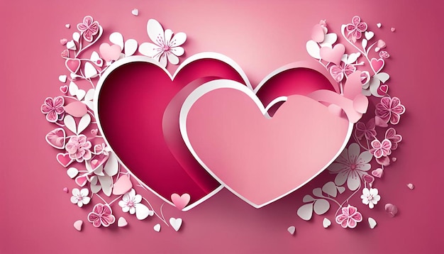 Mothers day hearts background design